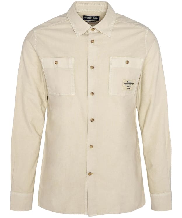 Men's Barbour Bentham Long Sleeve Cotton Shirt - Putty