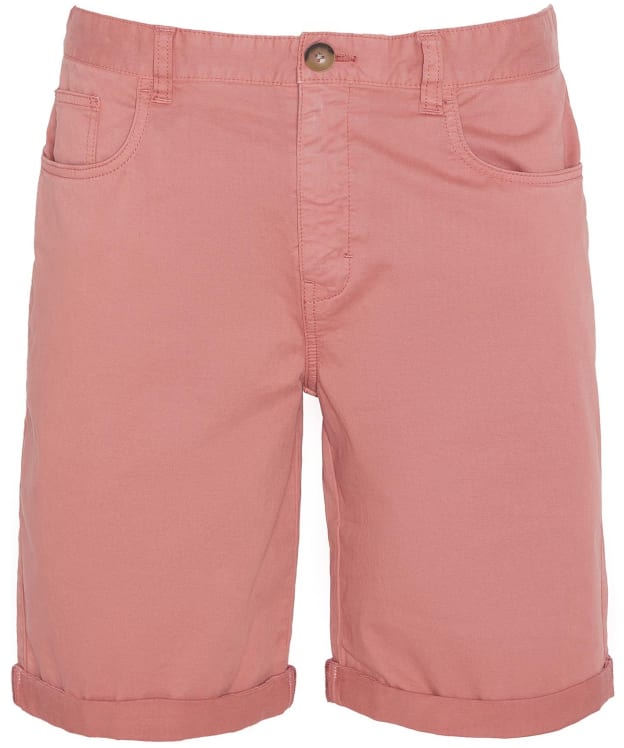 Men's Barbour Overdyed Twill Short - Pink Clay