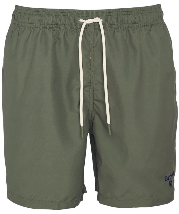Men's Barbour Staple Logo 5' Swim Shorts - Olive