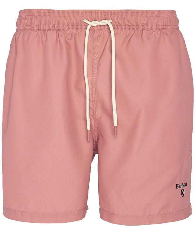 Men's Barbour Staple Logo 5' Swim Shorts - Pink Clay