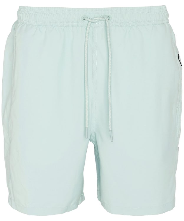 Men's Barbour International Large Logo Swim Shorts - Green Fig