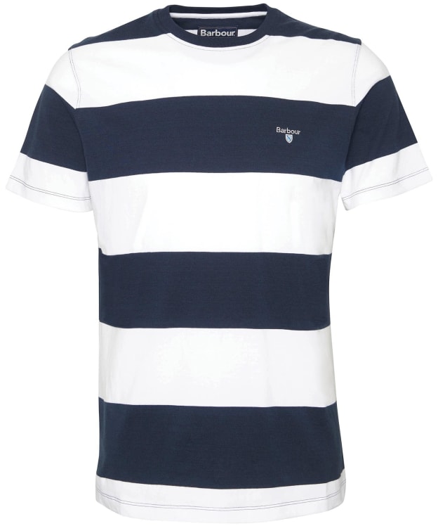 Men's Barbour Whalton Stripe Short Sleeve Cotton T-Shirt - Navy