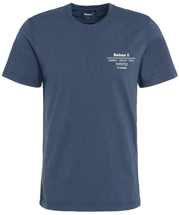 Men's Barbour Hickling Short Sleeve Cotton T-Shirt - Navy