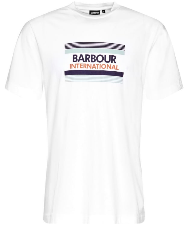 Men's Barbour International Radley Open Cuff Cotton T-Shirt - White