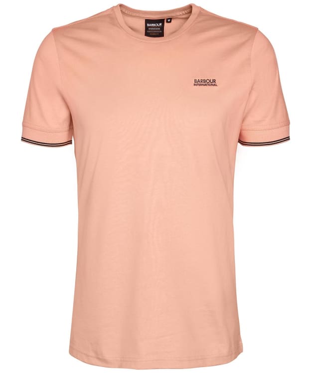Men's Barbour International Philip Tipped Cuff Cotton T-Shirt - Peach Nectar