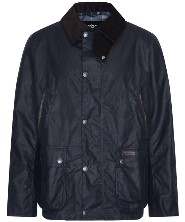 Men's Barbour Halton Waxed Cotton Jacket - Navy