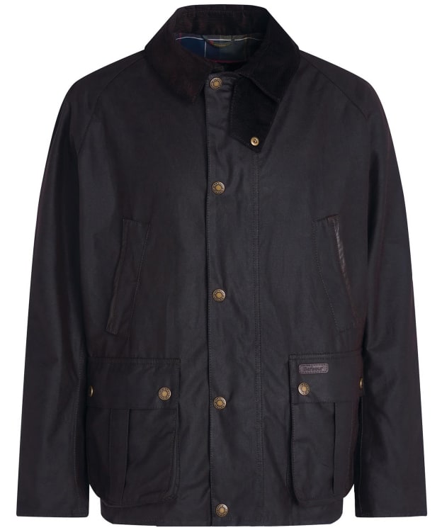 Men's Barbour Halton Waxed Cotton Jacket - Rustic Brown