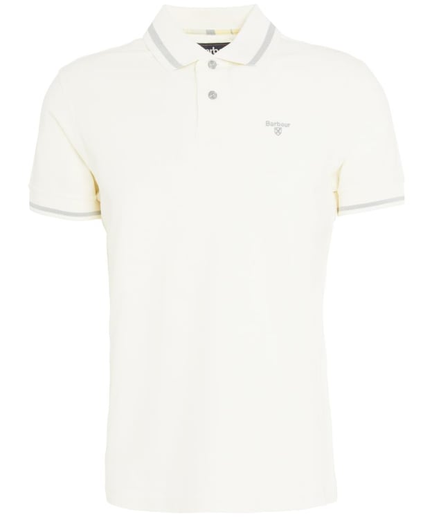 Men's Barbour Newbridge Short Sleeve Cotton  Polo Shirt - Ecru