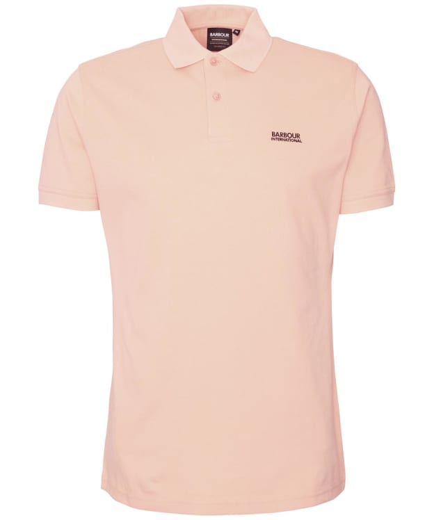 Men's Barbour International Tourer Pique Polo Shirt - Peach Nectar