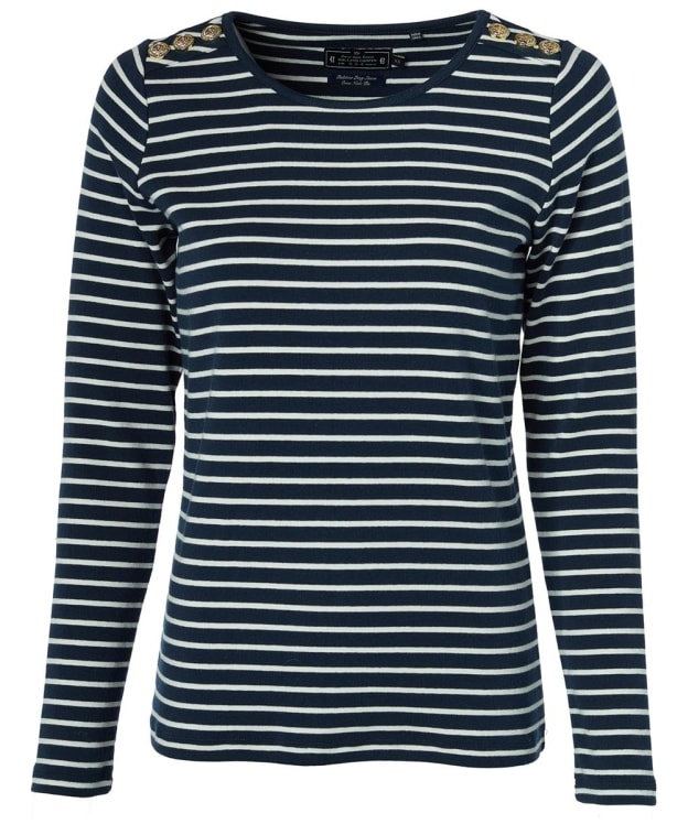 Women’s Holland Cooper Padstow Long Sleeve Crew Neck Tee - Ink Navy / Natural