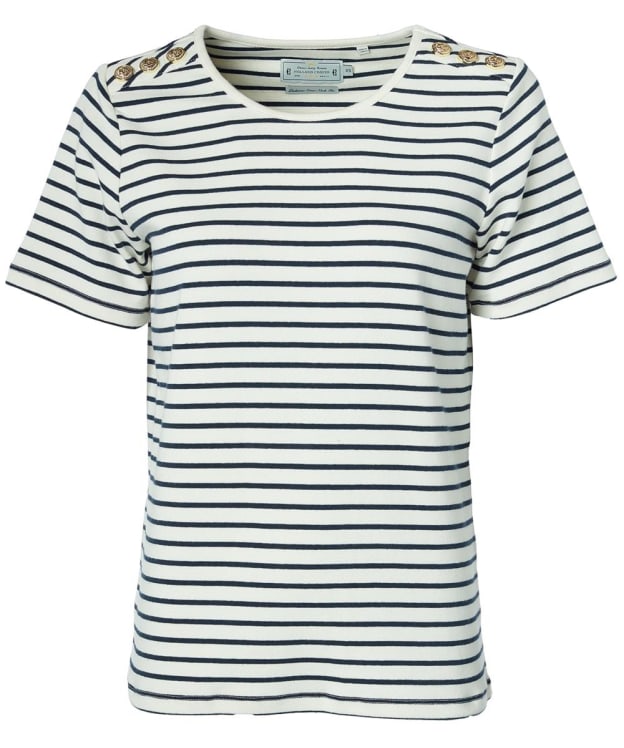 Women’s Holland Cooper Padstow Crew Neck Tee - Natural / Ink Navy