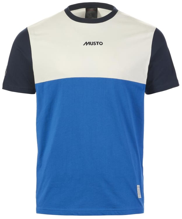 Men's Musto 64 Cotton Short Sleeved T-Shirt - Aruba Blue