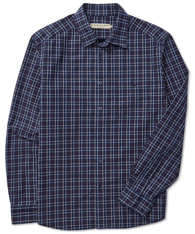 Men's R.M. Williams Organic Cotton Classic Shirt - Regular Fit - Navy / Red / Cream