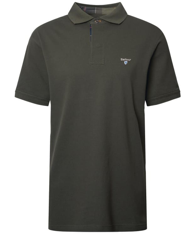 Men's Barbour Hart Short Sleeve Polo Shirt - Dark Olive