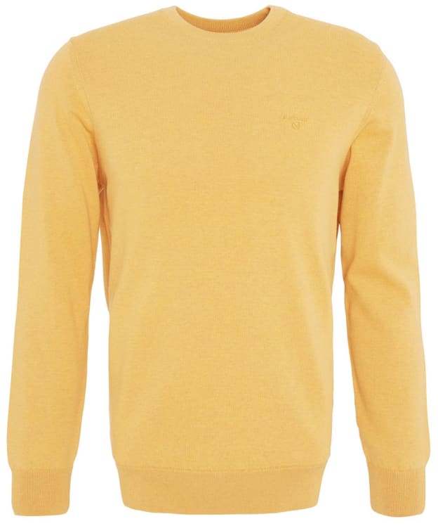Men's Barbour Pima Cotton Crew Neck Sweater - Honey Gold 
