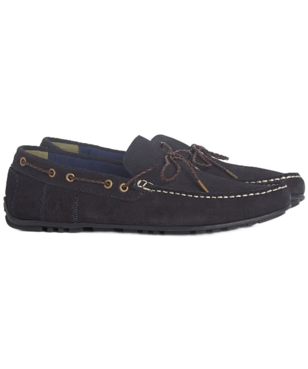 Men's Barbour Jenson Leather Driving Shoe - Navy Suede