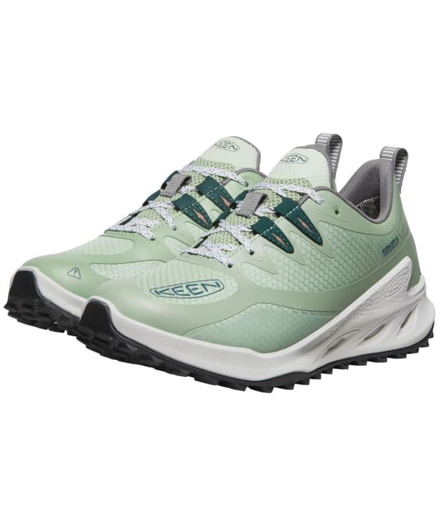Women's KEEN Zionic Waterproof Hiking Shoes - Desert Sage / Ember Glow