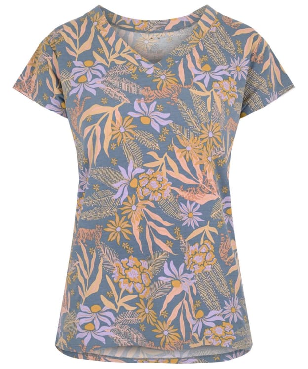 Women’s Sherpa Adventure Gear Neha V-Neck T-Shirt - Haze Tiger Floral