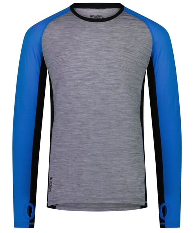 Men’s Mons Royale Temple Tech Long Sleeve MerinoTop - Blue Gravel