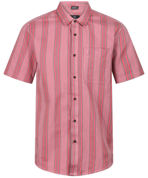 Men's Volcom Newbar Short Sleeve Shirt - Washed Ruby