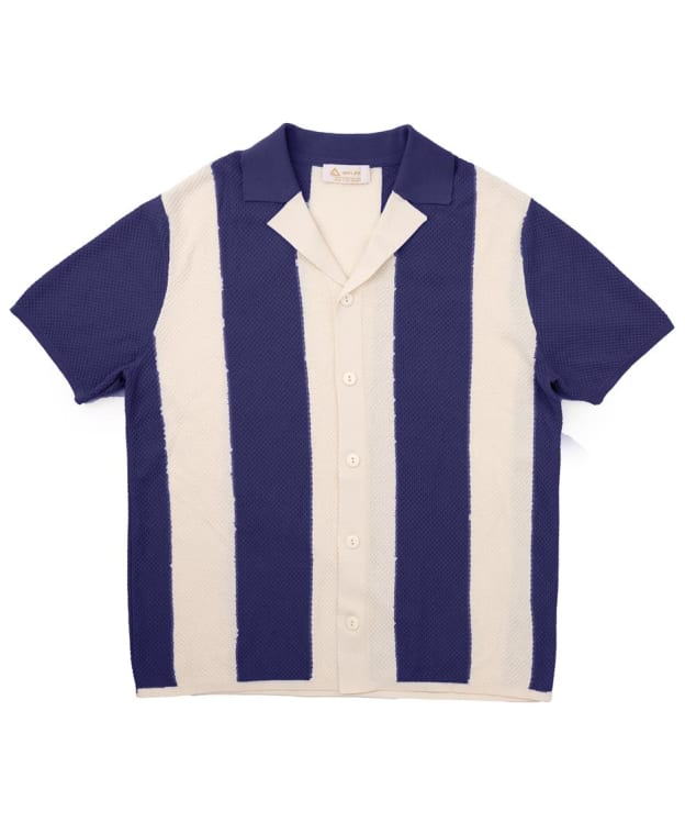 Hay Life Knitted Striped Shirt - Navy / White