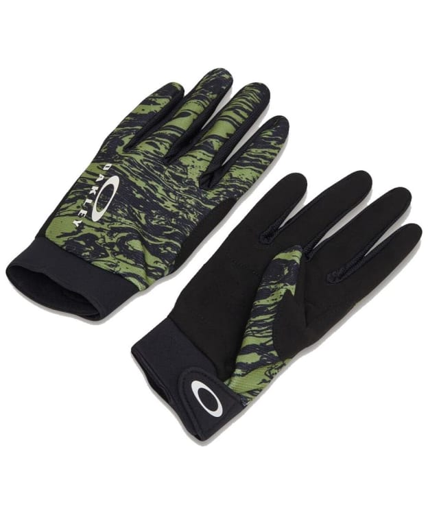 Men's Oakley Seeker MTB Gloves - Duality Swirl Green / Black