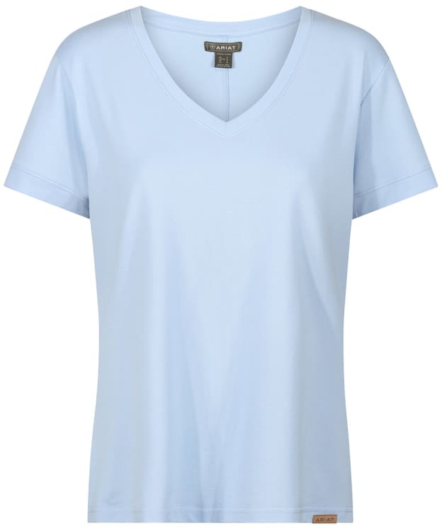 Women’s Ariat Fairford Short Sleeve T-Shirt - Chambray Blue