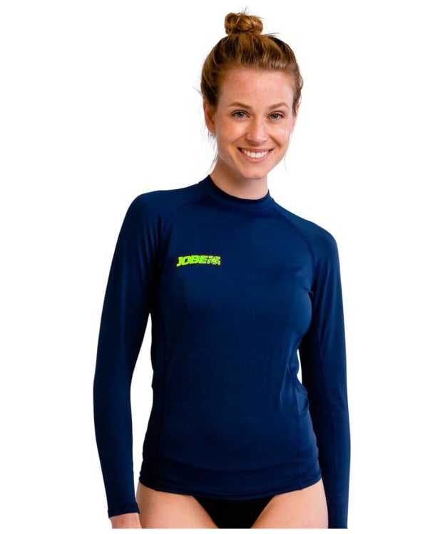 Women's Jobe Long Sleeve Rash Guard - Midnight Blue