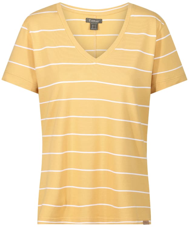 Women’s Ariat Fairford Short Sleeve T-Shirt - Ochre / White
