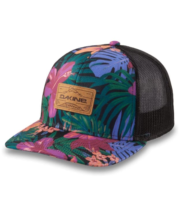 Dakine Adjustable Peak to Peak Trucker Hat - Black Tropidelic