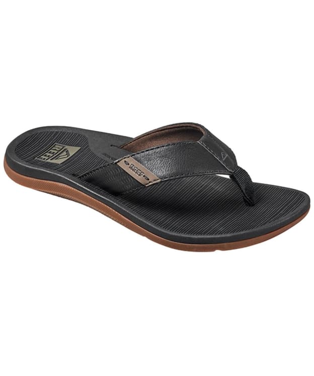 Men’s Reef Santa Ana Vegan Leather Flip Flops - Black