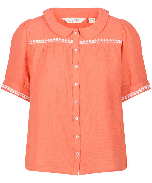 Women's Lily & Me Embroidered Lily Top - Sunset