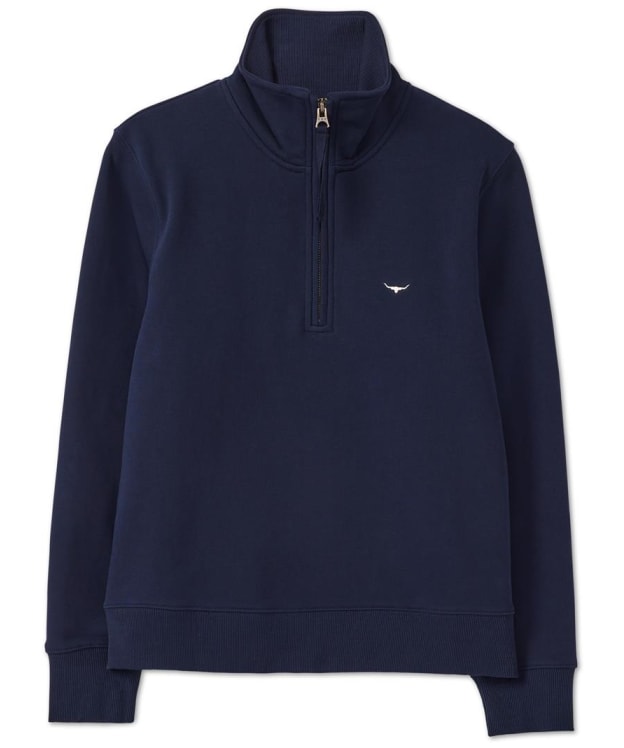 Women's R.M. Williams Trickett Quarter Zip Sweater - Navy