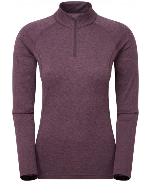 Women's Montane Dart Long Sleeve Zip Neck Top - Mulberry