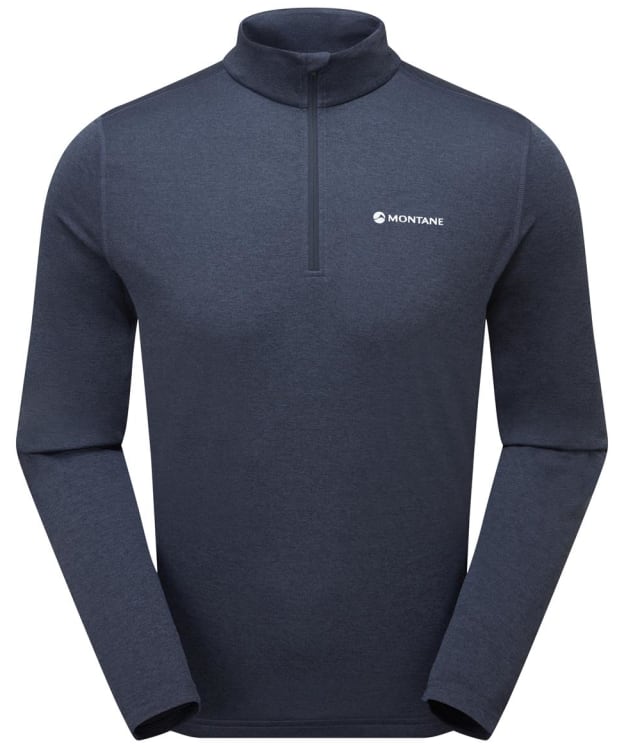 Men's Montane Dart Zip Neck Long Sleeve T-Shirt - Eclipse Blue