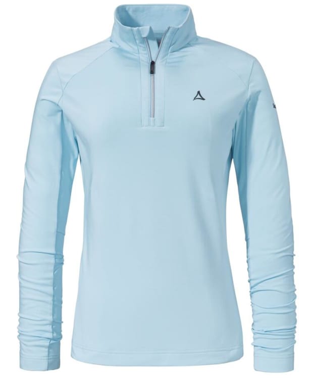 Women's Schöffel Ski Fiss Long Sleeve Zip Neck Base Layer - Airy Blue