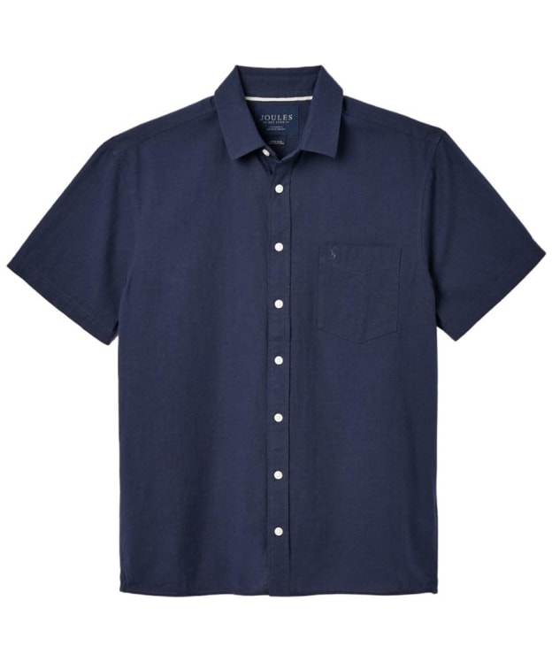 Men's Joules Short Sleeve Linen Shirt - French Navy