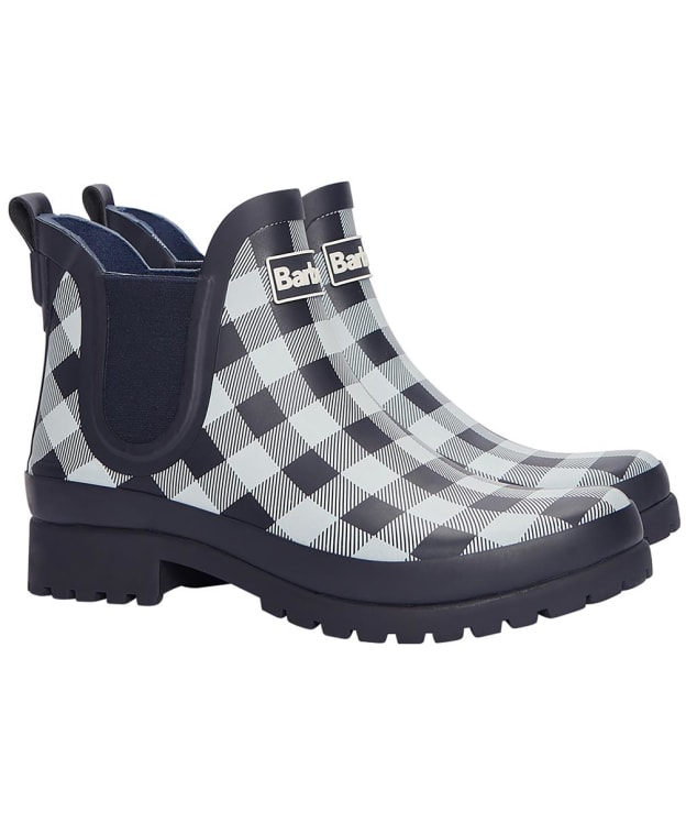 Women's Barbour Mallow Chelsea Wellington Boots - Navy Check
