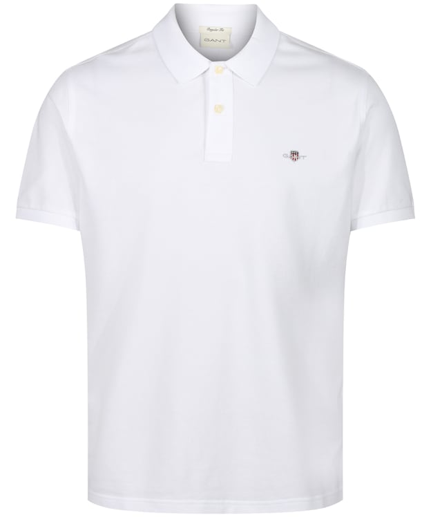 Men's GANT Original Pique Rugger Cotton Polo Shirt - White