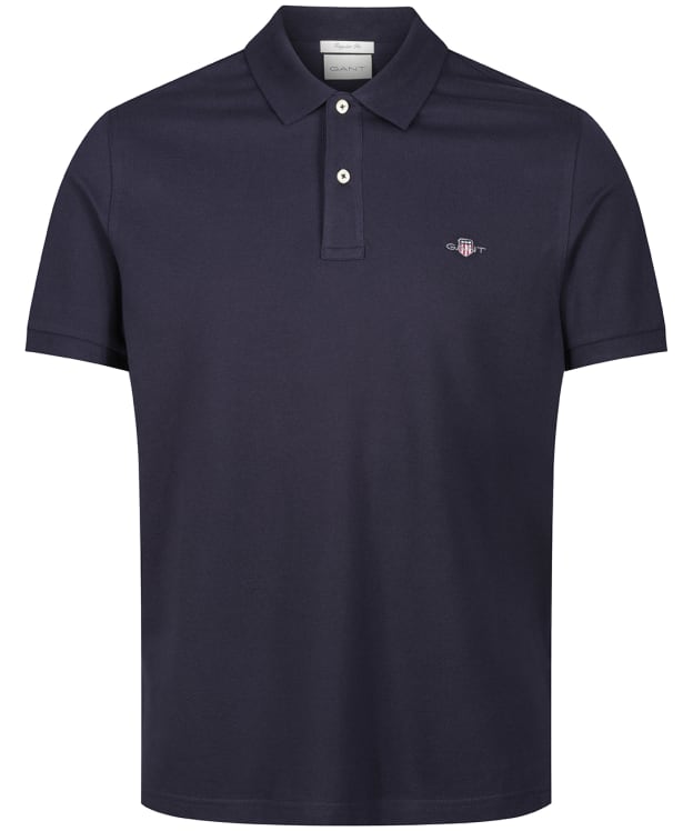 Men's GANT Original Pique Rugger Cotton Polo Shirt - Evening Blue