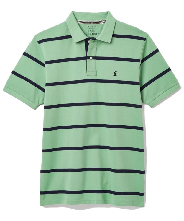 Men's Joules Filbert Polo Shirt - Green / Navy Stripe