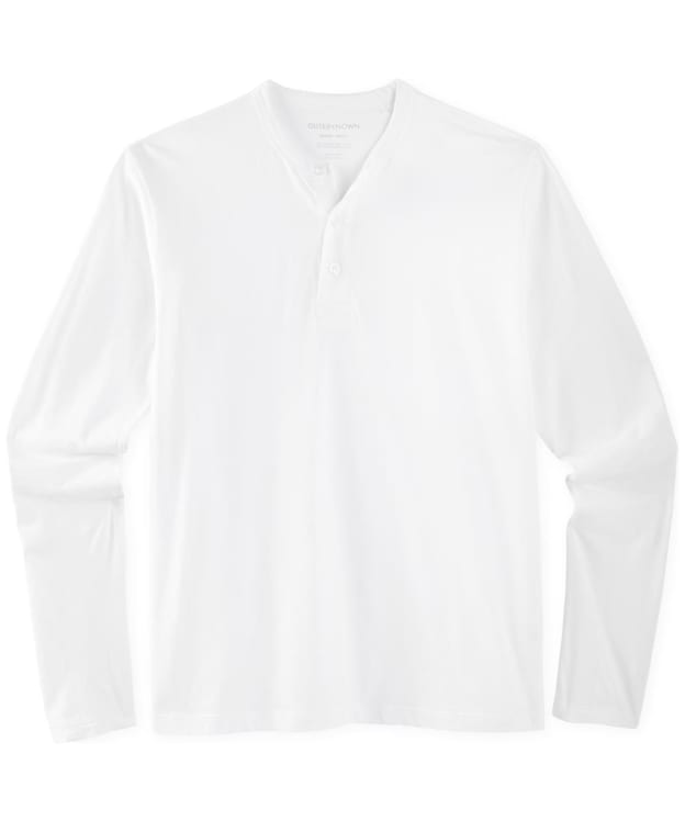 Men's Outerknown Sojourn Long Sleeve Henley Tee - Bright White