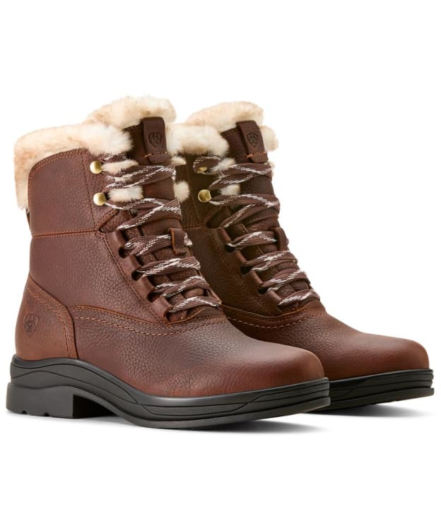 Women’s Ariat Harper Waterproof Sherpa Boots - Dark Brown