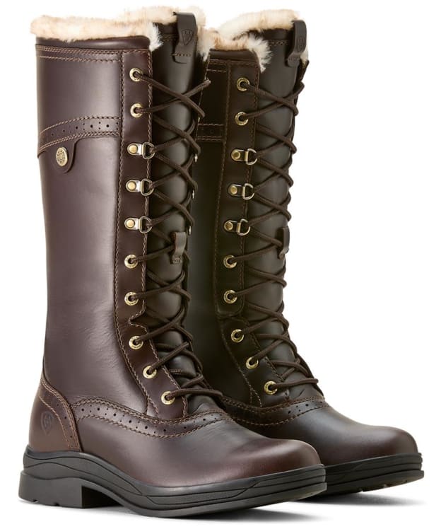 Women’s Ariat Wythburn II Tall Waterproof Sherpa Boots - Dark Mocha
