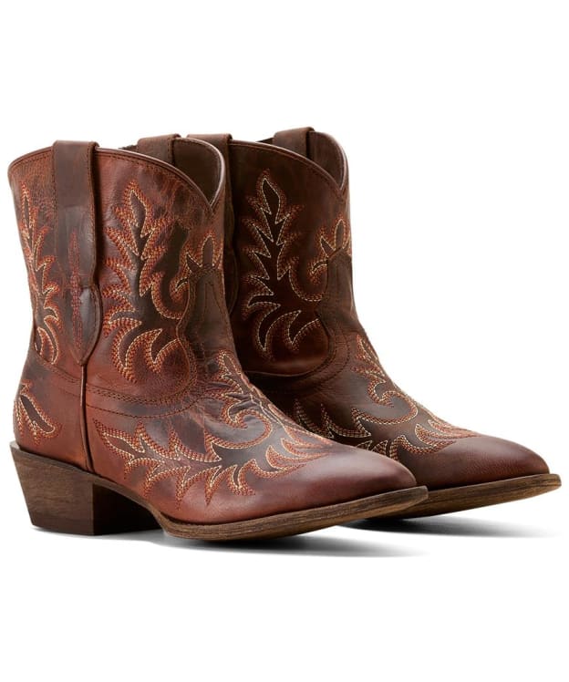 Women’s Ariat Carlin Ankle Western Boots - Dark Sierra