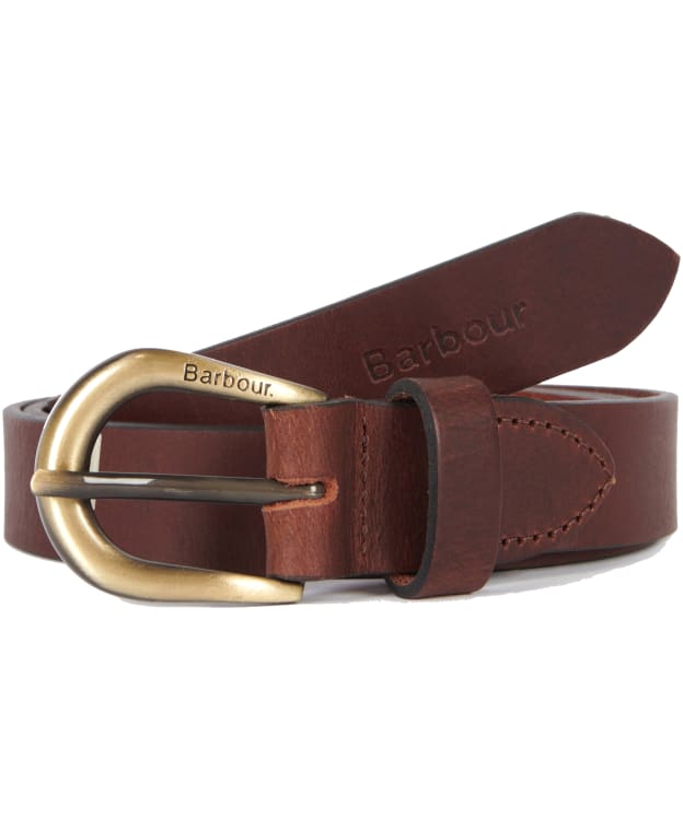 Women's Barbour Ladies Allanton Leather Belt - Brown