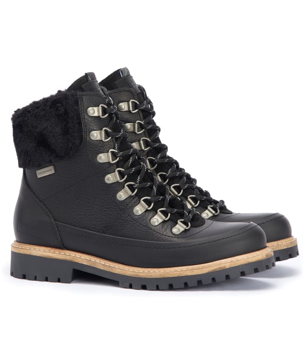 Women's Barbour Woodside Waterproof Hiker Boots - Black