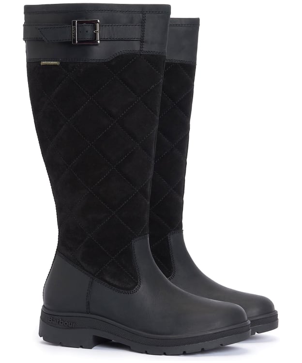 Women's Barbour Oak Tall Waterproof Boots - Black