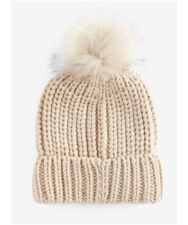 Women's Barbour Saltburn Bobble Hat - Pearl