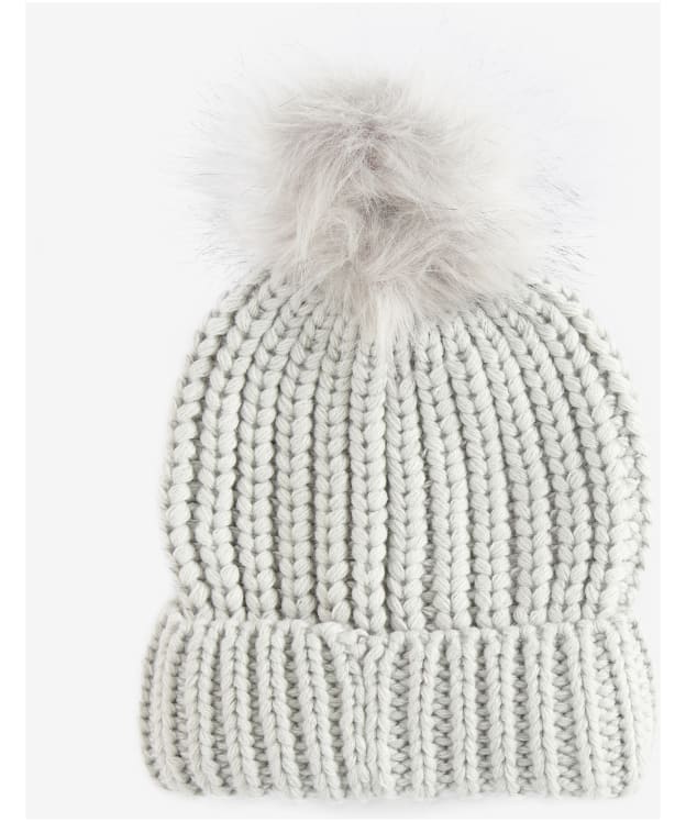 Women's Barbour Saltburn Bobble Hat - Ice White